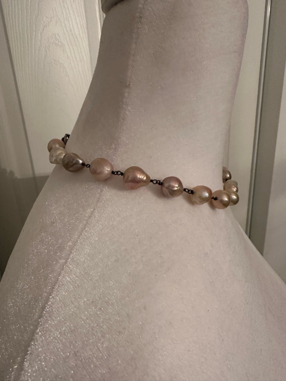 Goldie Lew Cultured Pearl Necklace - Pink Pearl Strand - Picture 12 of 12